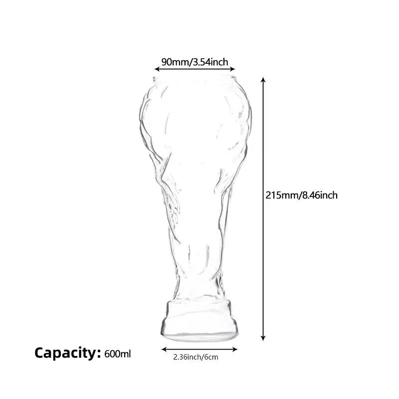 A Glass of Beer Beer Glass Coffee Mugs Trophy Shape Comfort with Distinctive Texture Beer Mug Suitable for Family Gatherings