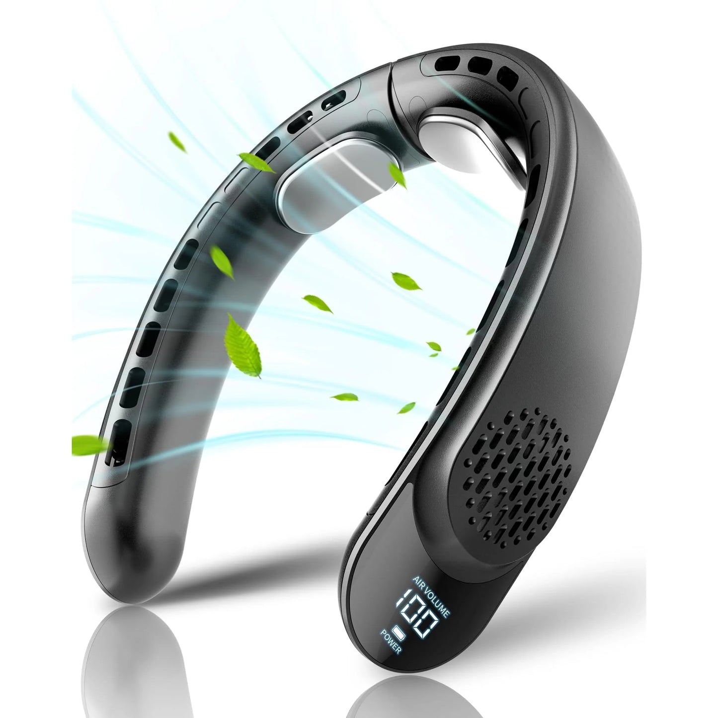 Portable Neck Fan, 4 Turbo Neck Fan, 4000 Mah Battery Operated, USB Rechargeable Personal Fan, 3 Speeds, 360° Cooling Airflow